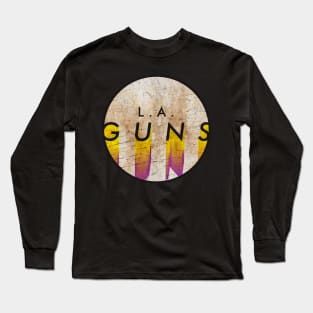 L.A. Guns - VINTAGE YELLOW CIRCLE Long Sleeve T-Shirt